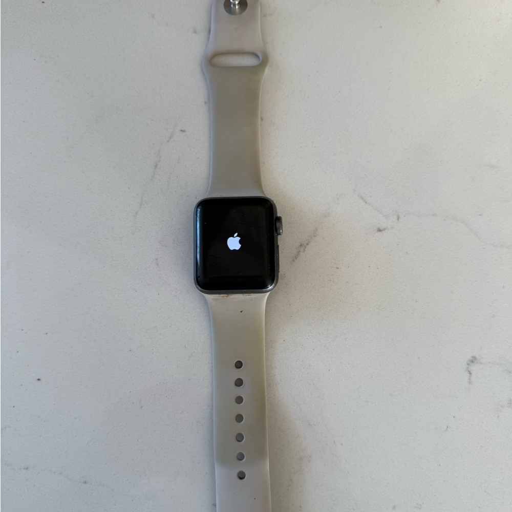 Apple Smartwatch with Silver and Black Design